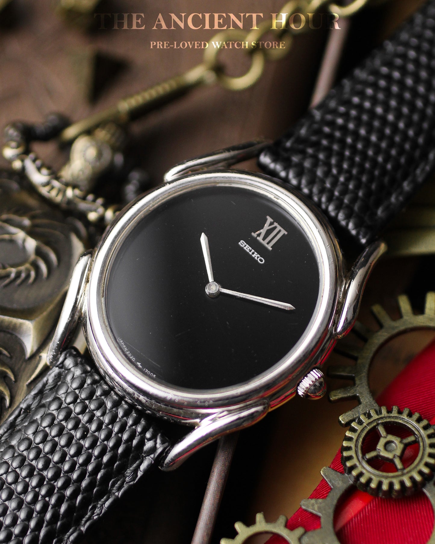 1976 Seiko Black ONYX dial Chariot "TURKEY" - Ref.2220-7250- 24J - Hi Bea mov. 28,800 BPH