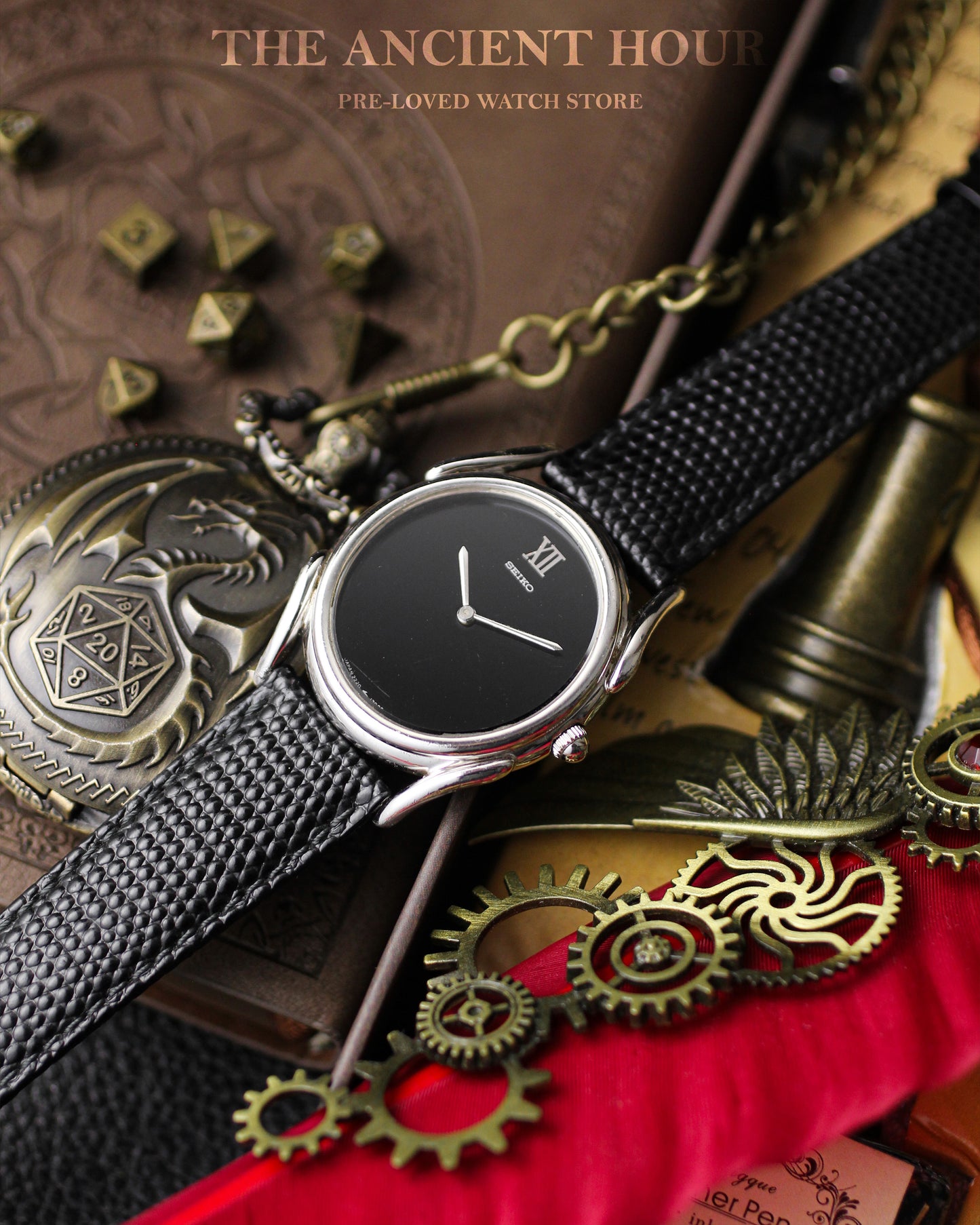 1976 Seiko Black ONYX dial Chariot "TURKEY" - Ref.2220-7250- 24J - Hi Bea mov. 28,800 BPH