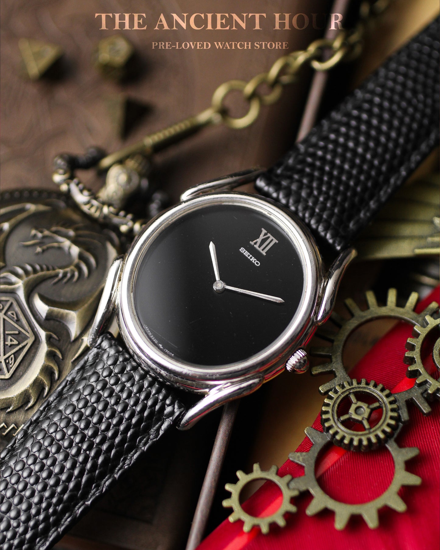 1976 Seiko Black ONYX dial Chariot "TURKEY" - Ref.2220-7250- 24J - Hi Bea mov. 28,800 BPH