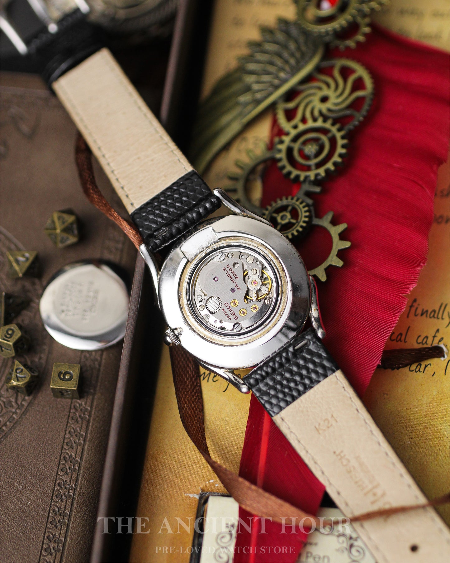 1976 Seiko Black ONYX dial Chariot "TURKEY" - Ref.2220-7250- 24J - Hi Bea mov. 28,800 BPH
