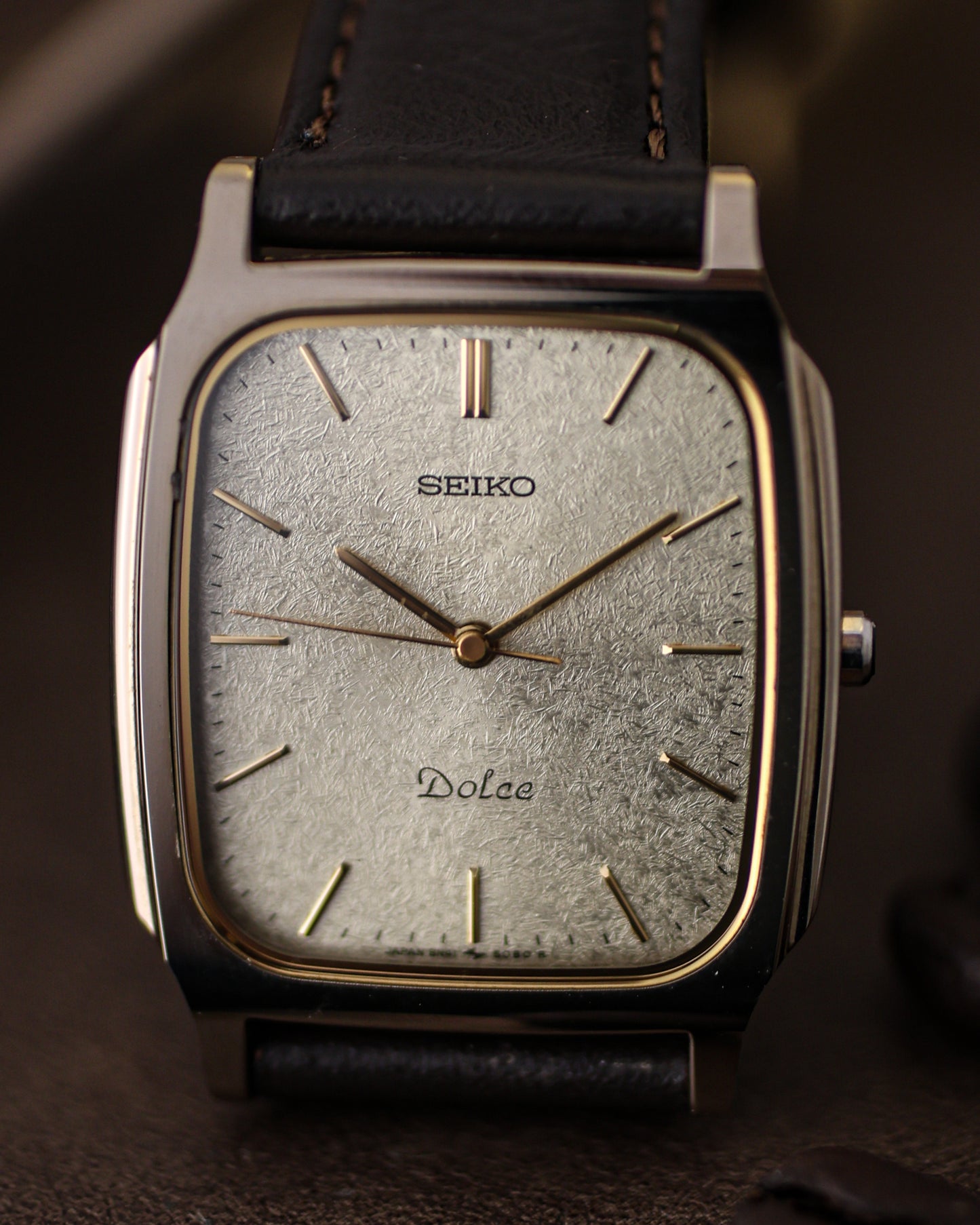 Vintage Seiko Dolce Tank “Snowflake” Dial – Ref. 8N41-5070