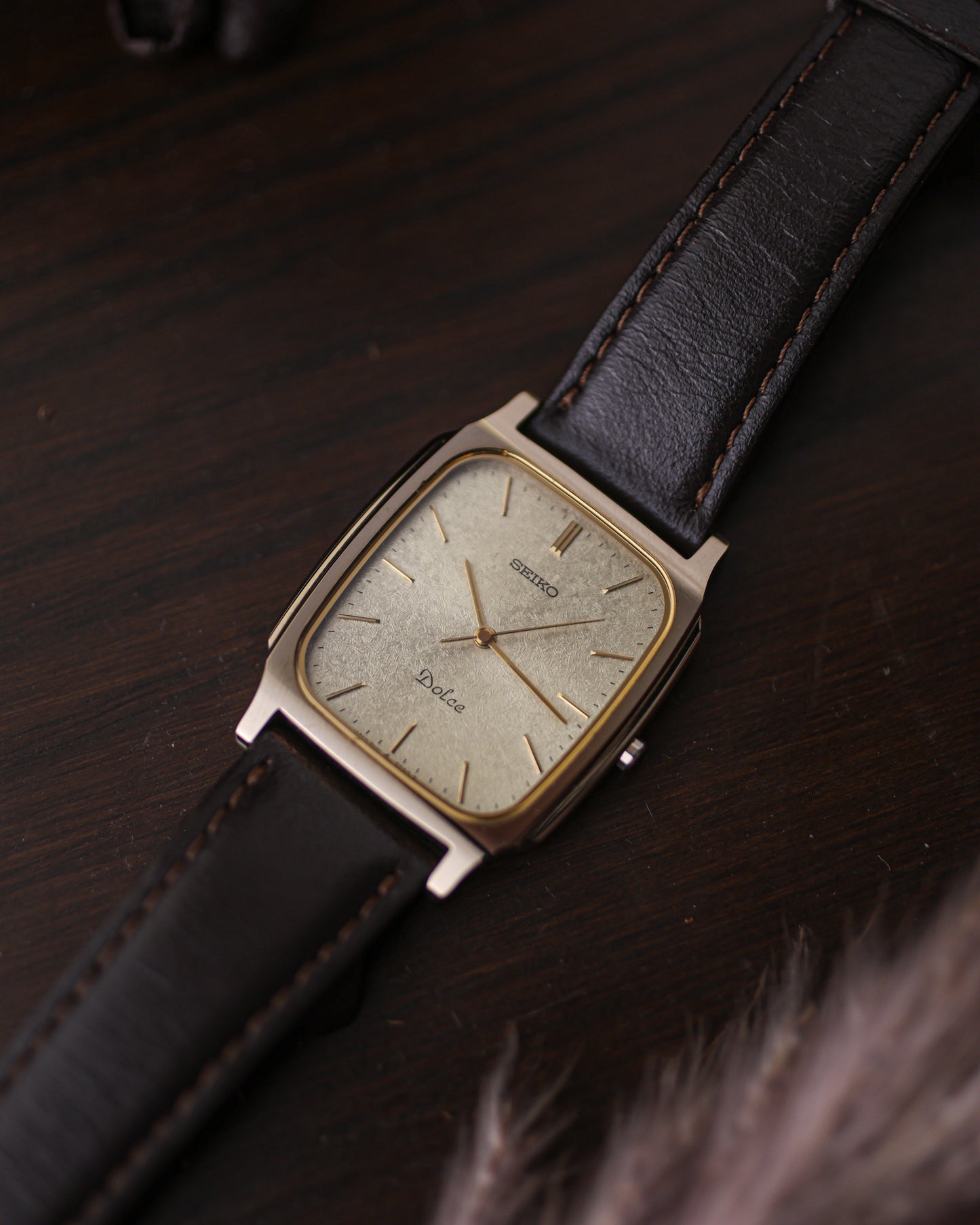 Vintage Seiko Dolce Tank “Snowflake” Dial – Ref. 8N41-5070