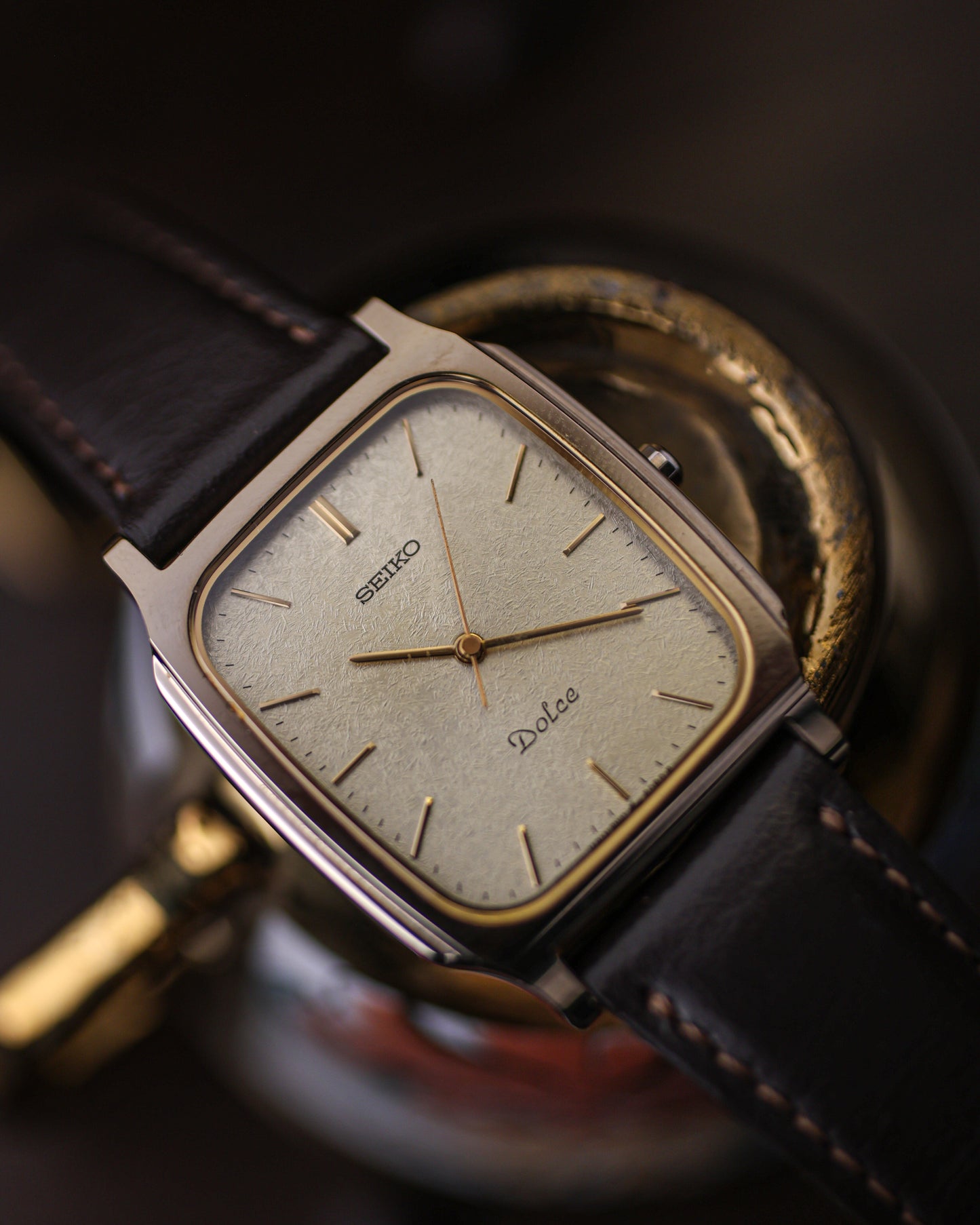 Vintage Seiko Dolce Tank “Snowflake” Dial – Ref. 8N41-5070