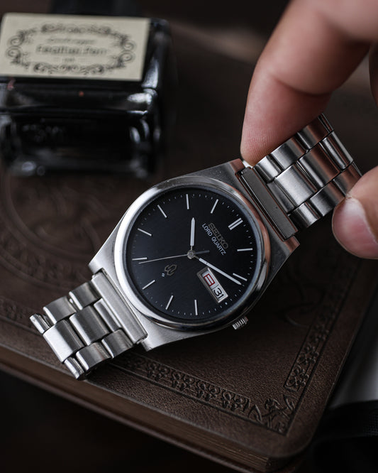 Vintage Seiko Lord Quartz Black Linen dial 7853