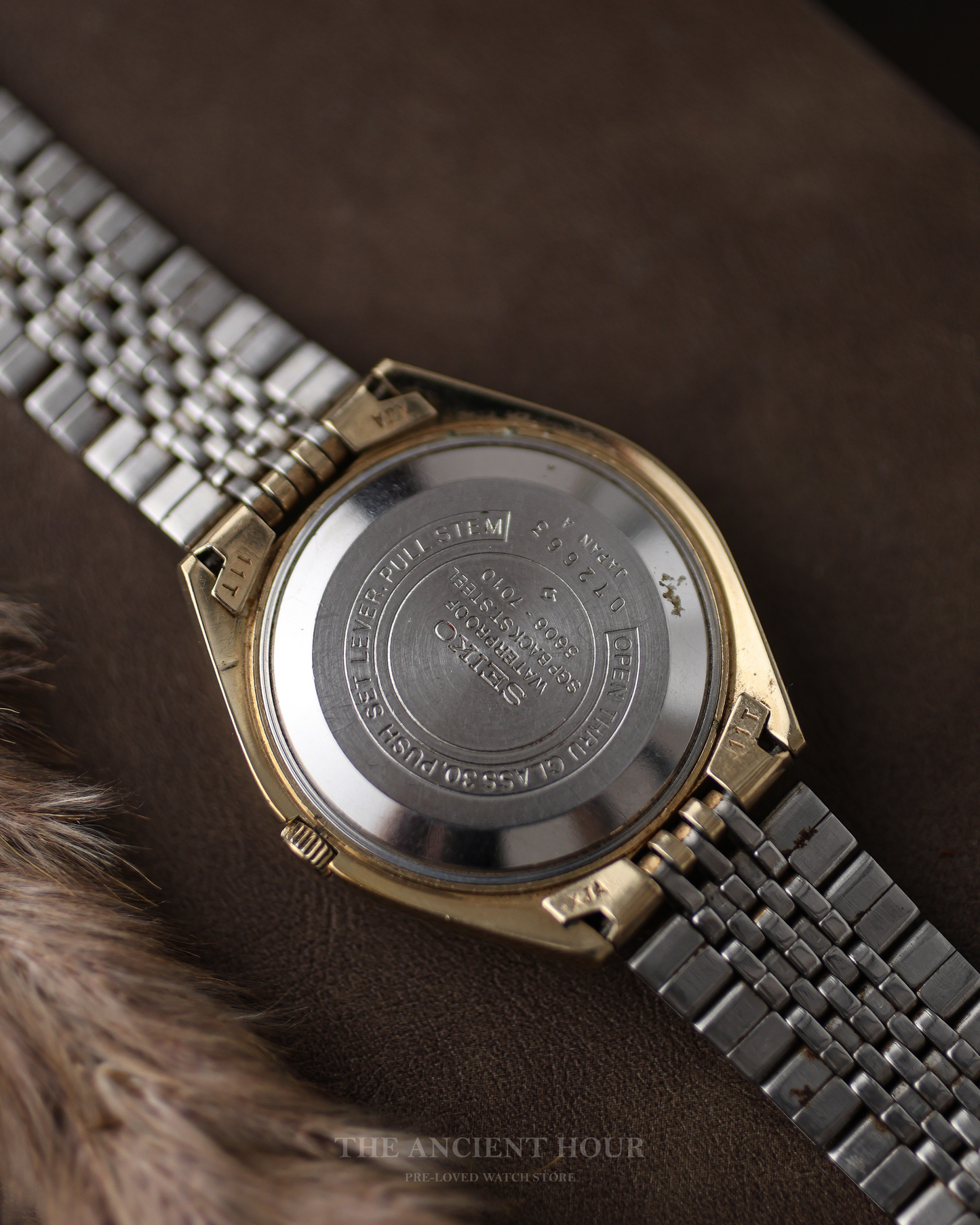 1970 Vintage Seiko Gold Plated linen dial Ref. 5606-7010