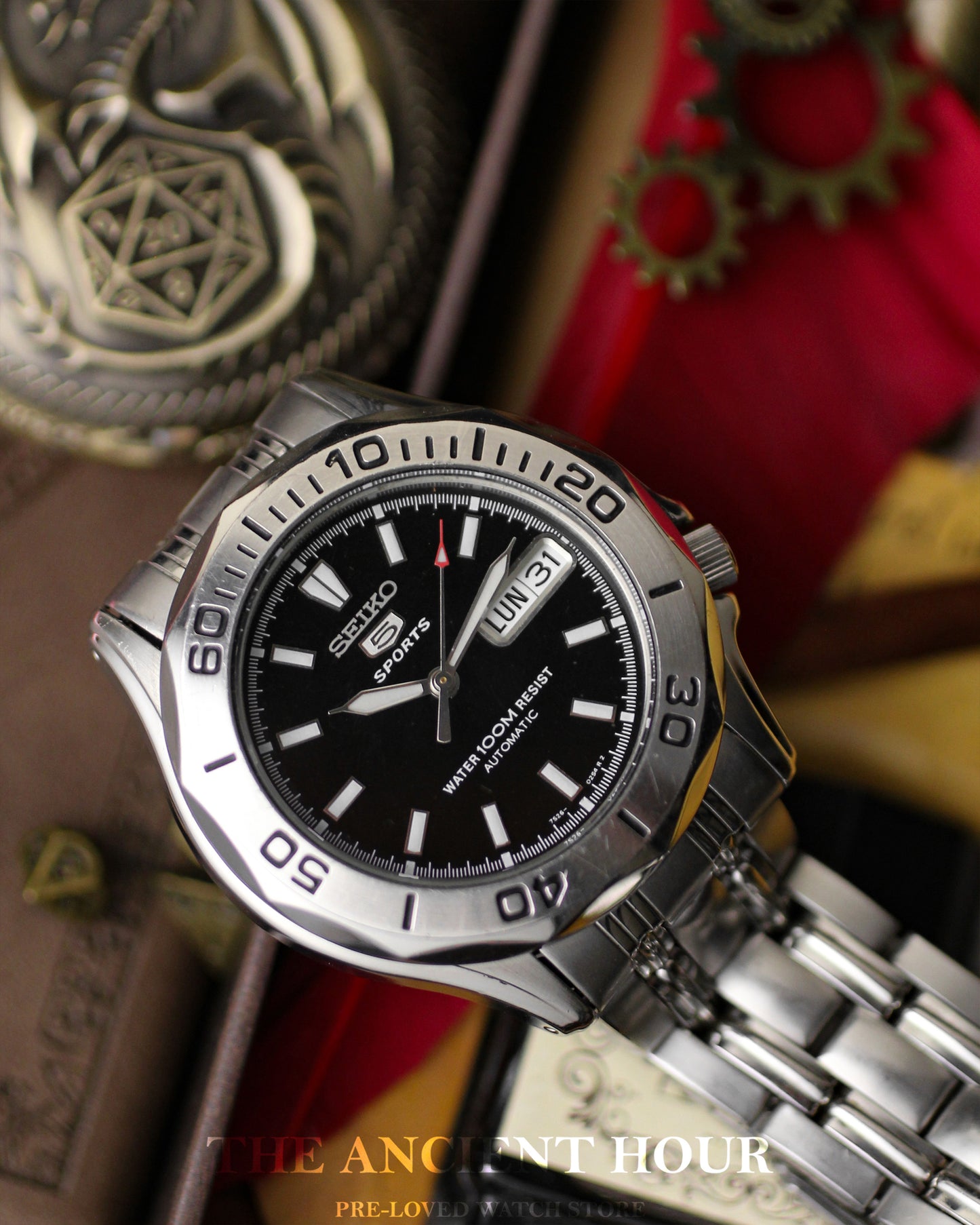 Seiko 5 Seamaster homage automatic w/ 7s26 movt - Kanji day/date Calendar