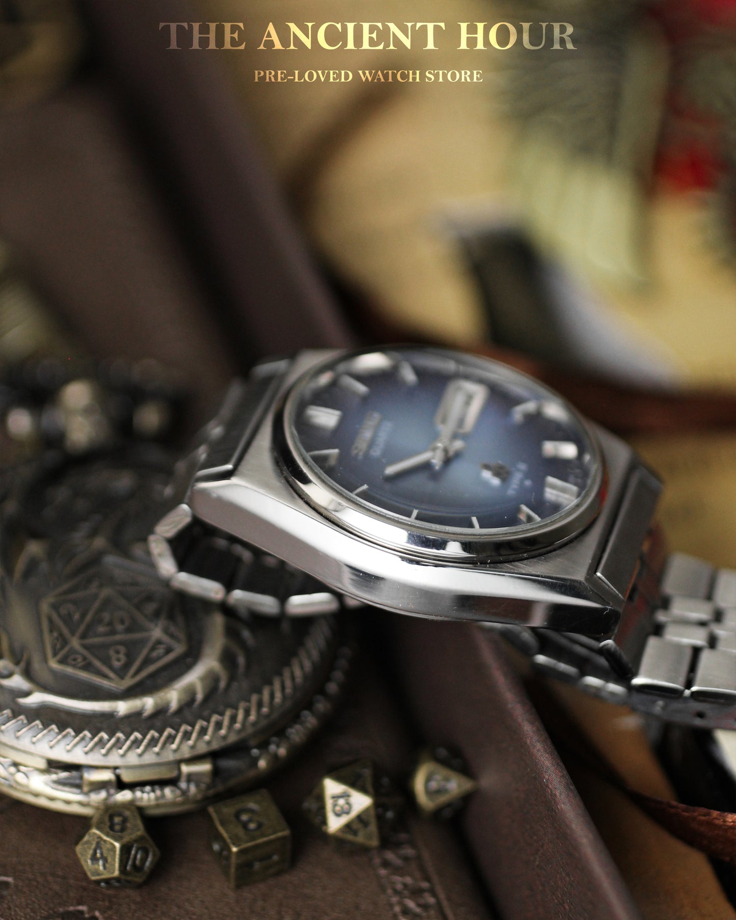 Seiko Type II Blue dial - Ref no.7546-7070 - kanji day/date Calendar