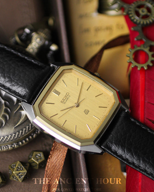 Rare Seiko Twins-Quartz Dolce Special "D" Two-Tone (TGHA) Case with Brushed Dial from August 1980