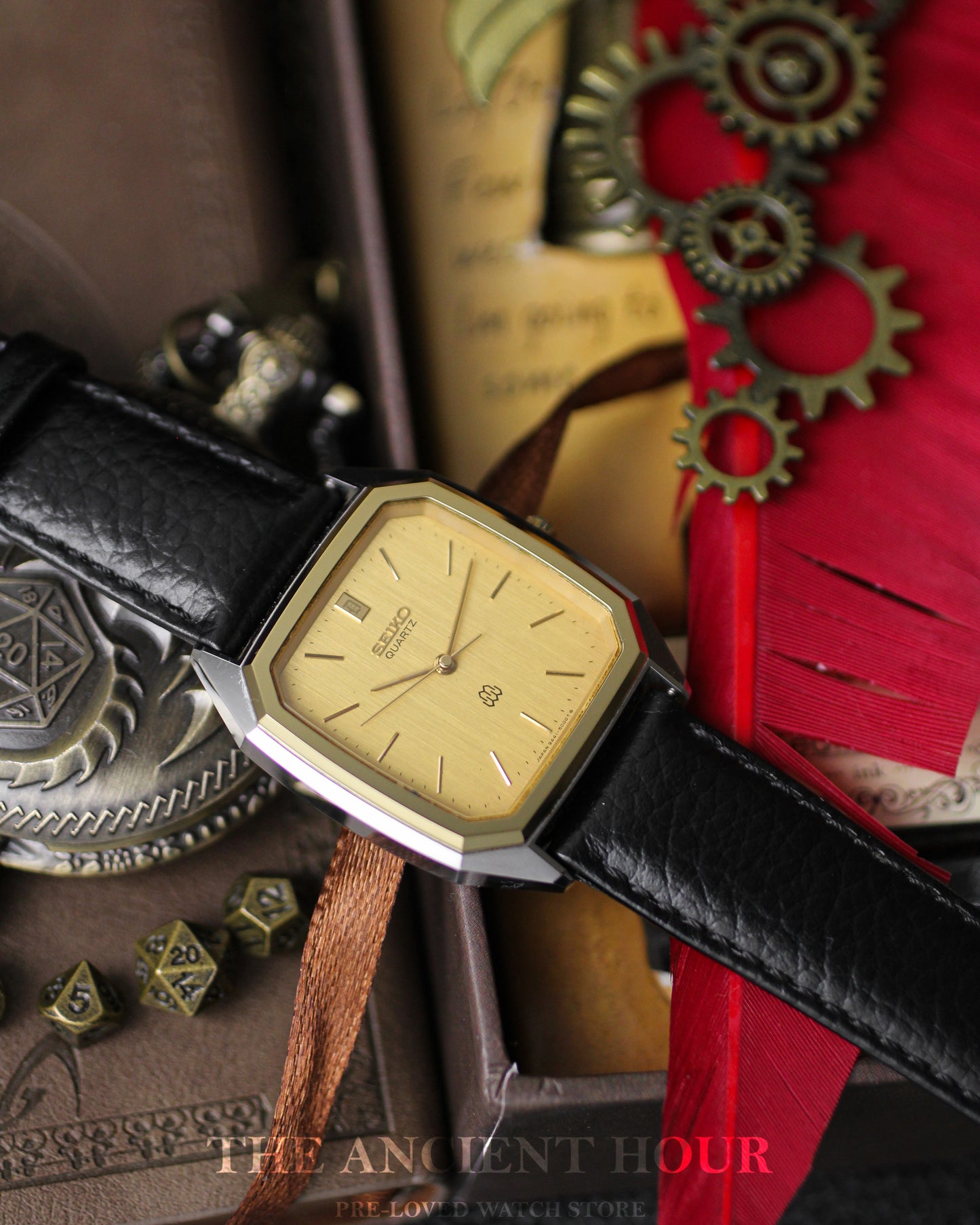 Rare Seiko Twins-Quartz Dolce Special "D" Two-Tone (TGHA) Case with Brushed Dial from August 1980