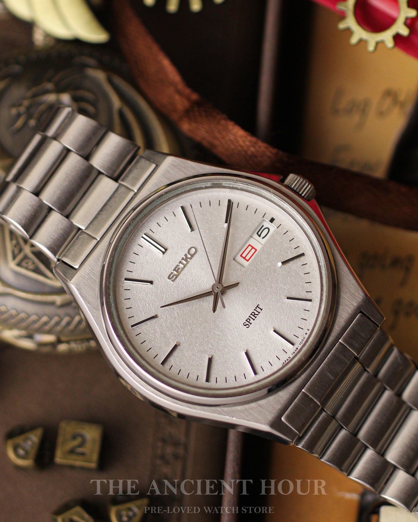 Seiko Spirit in SnowFlake Dial - 7N48-7000 - Original Bracelet - Kanji/English day calendar
