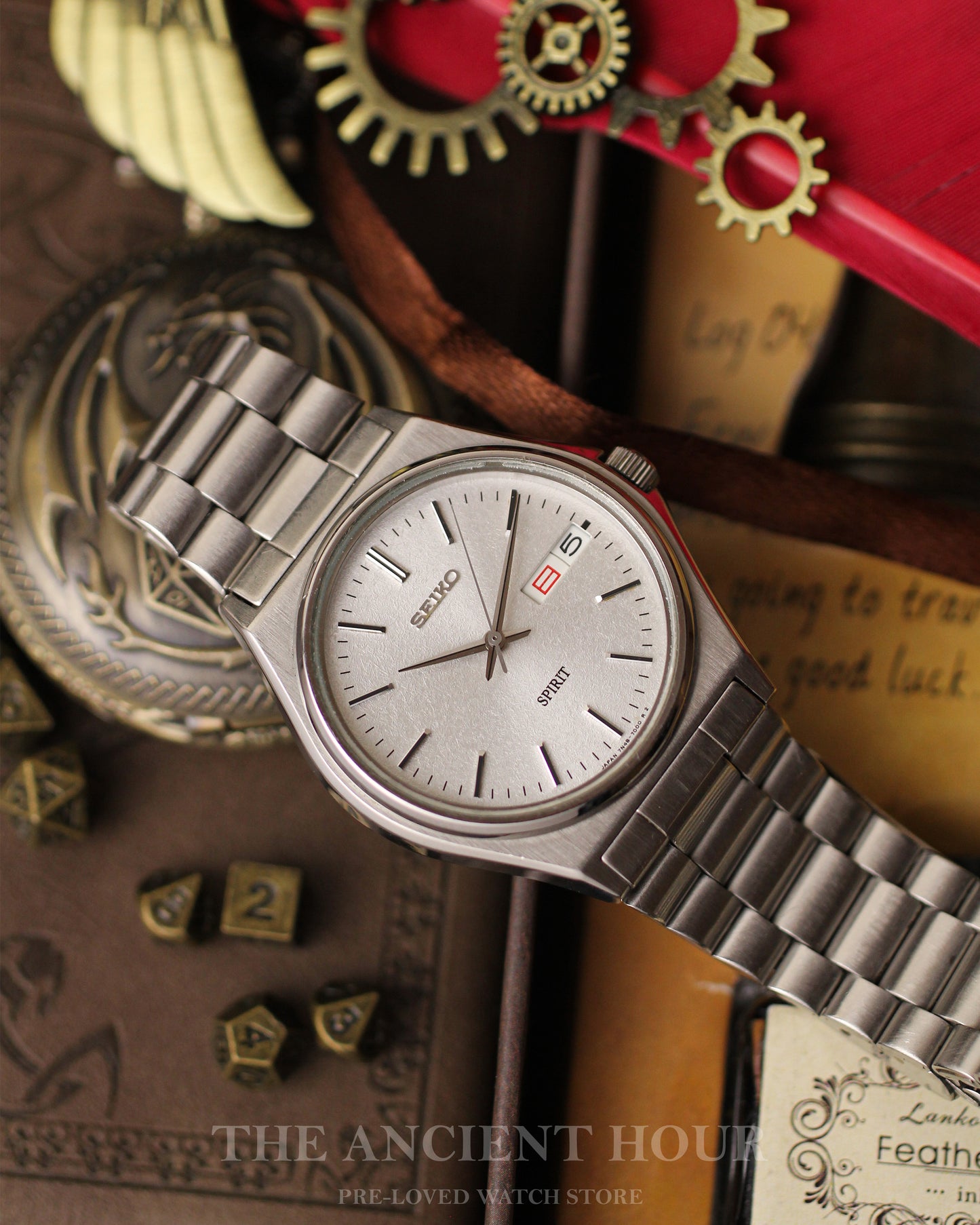 Seiko Spirit in SnowFlake Dial - 7N48-7000 - Original Bracelet - Kanji/English day calendar